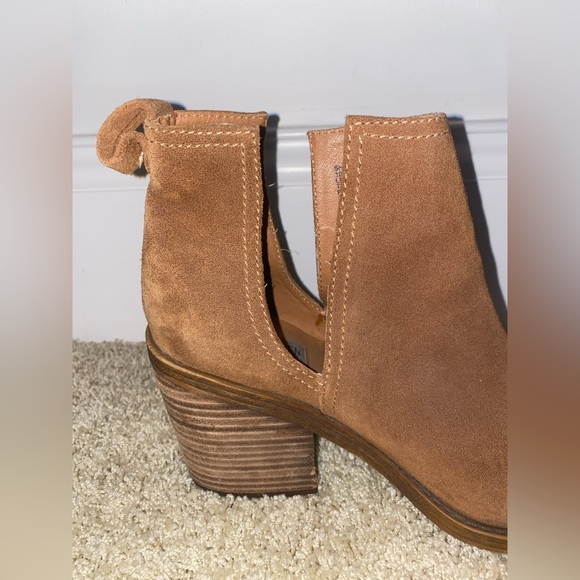 Steve Madden Sharini Chestnut Suede Leather Ankle Booties - Picture 11 of 13